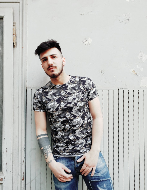 T-shirt slim fit bird